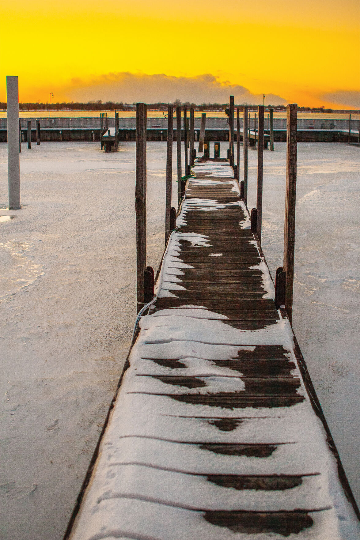 A winter scene at the Outer Harbor